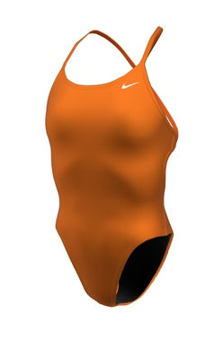 NIKE Women's Hydrastrong Solid Lace Up Tie Back One Piece Swimsuit CPPP